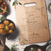 Mutter Des Bräutigams Geschenk Schneidebrett, Schwiegermutter Geschenk, Hochzeit Dankeschön Von Der Braut, Personalisiertes Andenken L Ahorn von BlissfulGiftShop