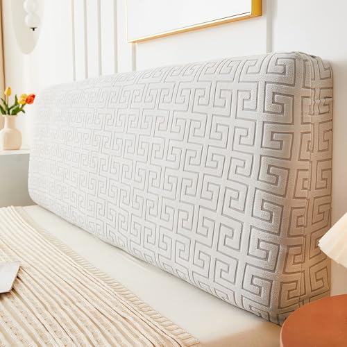Blissio Bett Kopfteil Bezug,Stretchbarer Bettkopfteil Hussen,Kopfteil Abdeckung Bett,Staubdichte Schutzhülle,für Headboard for Bed Rückenschutz（150cm） von Blissio