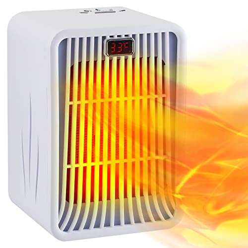 Keramik Heizlüfter Energiesparend Leise Heizung - Blisstaar 1200W Tragbare 3 Heizstufen Heater mit LED Display Timer Überhitzungsschutz Elektroheizung für Badezimmer Büro Schlafzimmer - Weiß von Blisstaar