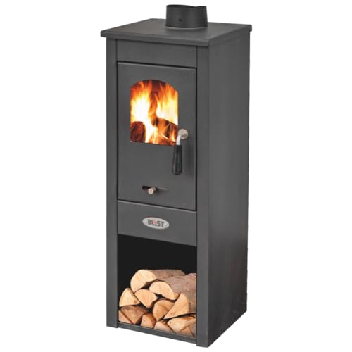 Blist Kaminofen Mod. Lux Lm - Schwarz - Gusseisen - Holz - 7 kW von Blist