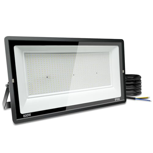 Blivrig LED Strahler Außen 600W Kaltweiß 6000K, 60000LM LED Scheinwerfer Aussen, IP66 Wasserdicht Fluter, für Gärten, Hof, Garage, Lager von Blivrig