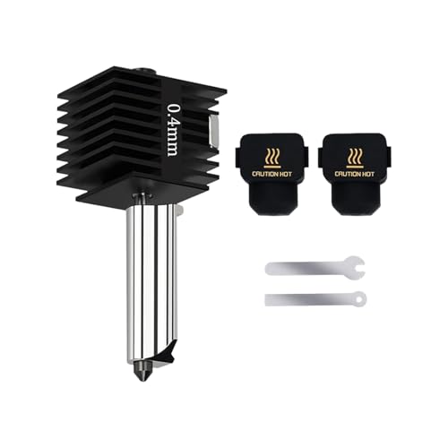Upgrade Hotend Kit für Bambu Lab A1/A1 Mini 0,4mm Düsen aus gehärtetem Stahl mit Silikonsocke – Magnetische Schnellwechsel-Heizblock-Baugruppe – 3D Drucker Zubehör Set von Blleshelfl