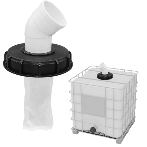 IBC Deckelfilter, 45°IBC Filter, Rainwater Filter, IBC Filterdeckel mit Bogen, Rohröffnung 83mm, IBC Tank Filter Zubehör Lid für Regenwassertank IBC Deckelfilter, 45°IBC Filter, Rainwater Filter, IBC Filterdeckel mit Bogen, Rohröffnung 83mm, IBC Tank Filter Zubehör Lid für Regenwassertank von Blleshelfl
