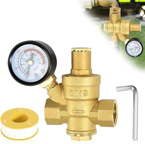 Wasserdruckminderer DN15, 1/2 Zoll Anschluss mit Manometer Wasserdruckminderer DN15, 1/2 Zoll Anschluss mit Manometer von Blleshelfl