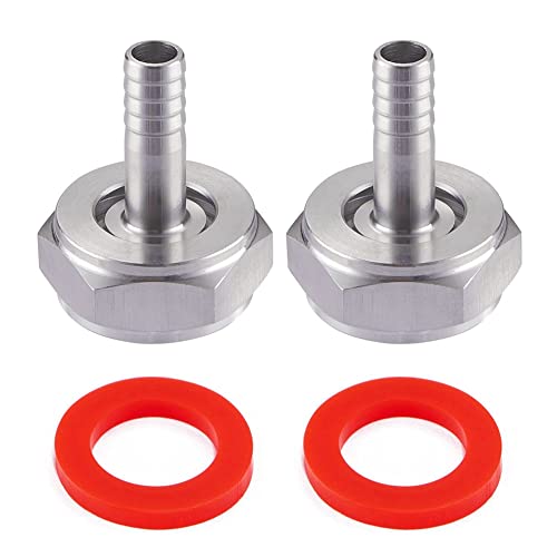 Blmirror 2 StüCk Edelstahl-Bierfass-Kupplungsfitting, Bierleitungs-Verbindungssatz, Sechskantmutter 5/8 G-Gewinde X 5/16 Widerhaken Blmirror 2 StüCk Edelstahl-Bierfass-Kupplungsfitting, Bierleitungs-Verbindungssatz, Sechskantmutter 5/8 G-Gewinde X 5/16 Widerhaken von Blmirror