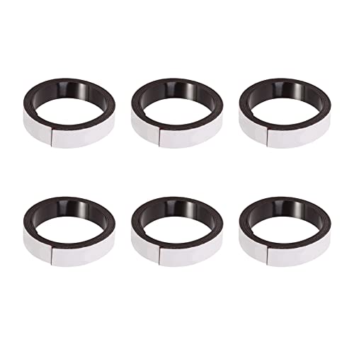 Blmirror 6 Stücke 1M Band Magnete Flexible Magnetstreifen Magnetwalze Anhaftender Streifen 10X1.5mm von Blmirror