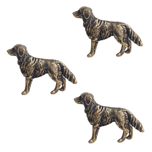 Blmirror Messing Schäferhund Desktop Ornamente Metall Statue Dekoration Tee Haustier Hand von Blmirror