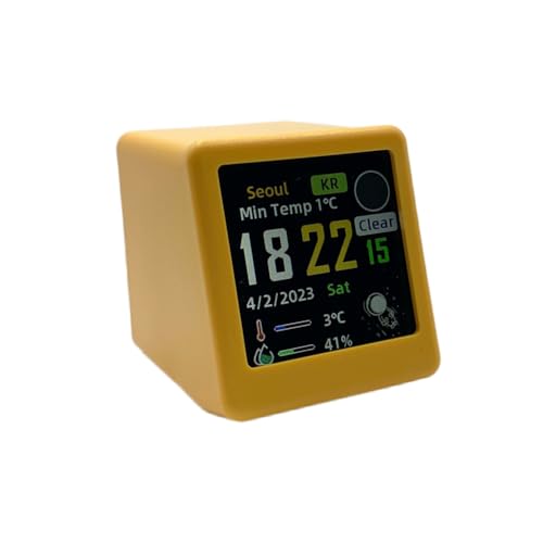 Blmirror Smart Touch Wetterstation WiFi Schreibtisch Digital Analog Kleines Album Bilderrahmen Mini Schreibtisch Uhren Home von Blmirror