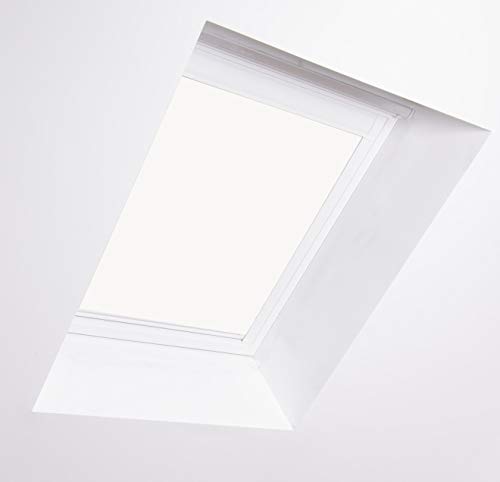 Bloc Jalousien für Velux Dachfenster, weißer Aluminiumrahmen, Verdunkelung, UK04 von Bloc Blinds