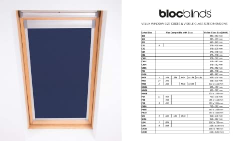 Bloc Skylight Rollo Für Velux Dachfenster Blockout, Marineblau, M06 von Bloc Blinds