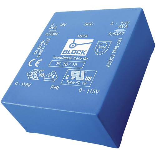 Best Price Square Block FL 8/18 Printtransformator 2 x 115 V 2 x 18 V/AC 8 VA 222 mA Best Price Square Block FL 8/18 Printtransformator 2 x 115 V 2 x 18 V/AC 8 VA 222 mA von Block