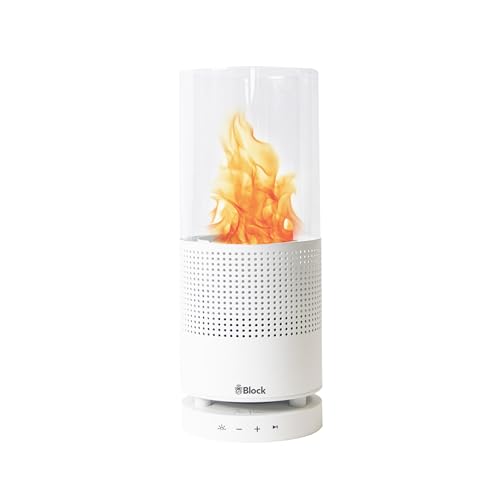 Block The Flame Tischfeuer und Bluetooth Laut"spre"Cher von Audioblock weiß von Block