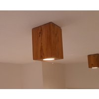Deckenleuchte Altholz 15cm X 12cm Massivholz von BlockholzSchmiede