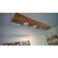Holz Hängelampe Lärche Rustikal 100cm von BlockholzSchmiede