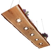 Holz Hängeleuchte Eiche Mit Rinde 80cm - 150cm Pendellampe von BlockholzSchmiede