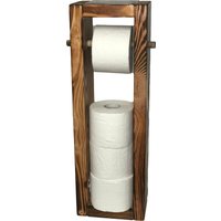 Toilettenpapierhalter Lärche Geflammt Rustikal Landhausstil von BlockholzSchmiede