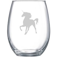 Einhorn Geätztes Glas Einhorn Geätztes Glas von Blockislandarts