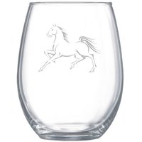 Elegante Weingläser Des Stolzen Pferdes - Personalisierte Stemless Glaswaren Für Pferdeliebhaber von Blockislandarts
