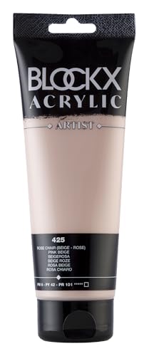 Blockx 61425BXC - Tube 250ml, feine Acrylfarbe, Acrylic Artist, deckend und satiniert, PW 6 PY 42 PR 101 Beigerosa Hautfarbe, 1 Stück von Blockx