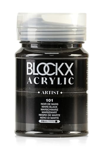 Blockx 65101BXC - ACRYLIQUE Noir de Mars – Pot 500ml von Blockx