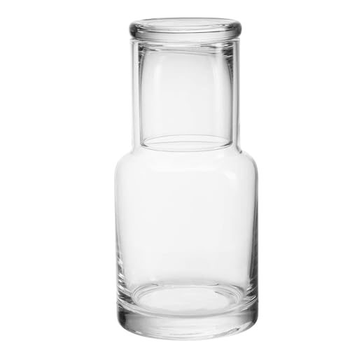 BlogBlog Nachttisch-Wasserkaraffe und Glas-Set, Mundspül-Dekanter, Wasserkrug-Set für Nachttisch (transparent) von BlogBlog