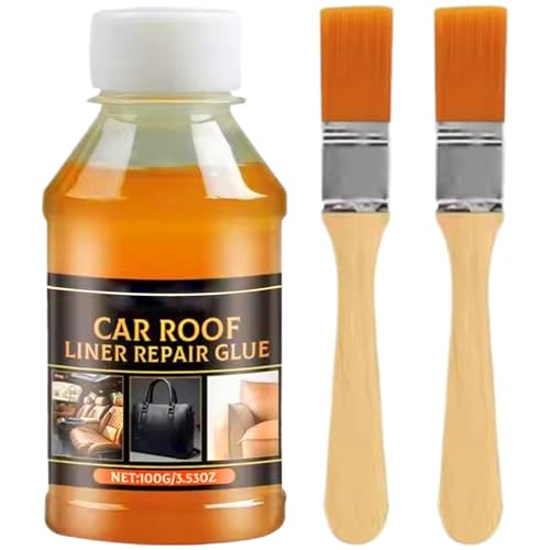 Auto Headliner -Kleber, Headliner Kleber 100 ml wasserdichte hochtemperaturfeste flüssige Klebstoff mit 2 Pinsel für Auto Verschiedene Reparaturen von Blogiiup