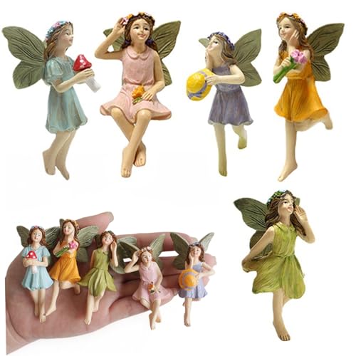 Blogiiup 1 Set Mini Fairy Figuren, Harz Miniaturfee Garten Figuren Engel für Miniaturgarten Rasenzubehör Mikrolandschaft Dekoration, Mini -Feen Blogiiup 1 Set Mini Fairy Figuren, Harz Miniaturfee Garten Figuren Engel für Miniaturgarten Rasenzubehör Mikrolandschaft Dekoration, Mini -Feen von Blogiiup