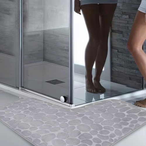 Blogiiup Badematte, Gebogene Duschmatte weiche und saugfähige Polyester-L-förmige Waschungsdusche für Haus im Innenhaus Badezimmerboden Vorräte, Badezimmer, Badezimmer Blogiiup Badematte, Gebogene Duschmatte weiche und saugfähige Polyester-L-förmige Waschungsdusche für Haus im Innenhaus Badezimmerboden Vorräte, Badezimmer, Badezimmer von Blogiiup
