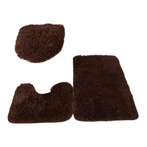 Blogiiup Badematte Set, Badezimmer Teppich Set Bad Teppich Kontur Matte Toilettendeckel Abdeckung Waschbar Super weiche Mikrofaser Nicht -Schlupf -Bad Teppiche 3pcs braun Blogiiup Badematte Set, Badezimmer Teppich Set Bad Teppich Kontur Matte Toilettendeckel Abdeckung Waschbar Super weiche Mikrofaser Nicht -Schlupf -Bad Teppiche 3pcs braun von Blogiiup