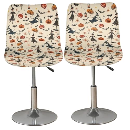Blogiiup Barhockerabdeckungen, 2pcs Bar Stuhlabdeckungen Halloween Kürbiskatze Fledermaus -Stretch -Waschbar mit Rücken elastischer wasserdichte staubdicht für das Küchen -Esszimmercafé mit Rücken Blogiiup Barhockerabdeckungen, 2pcs Bar Stuhlabdeckungen Halloween Kürbiskatze Fledermaus -Stretch -Waschbar mit Rücken elastischer wasserdichte staubdicht für das Küchen -Esszimmercafé mit Rücken von Blogiiup