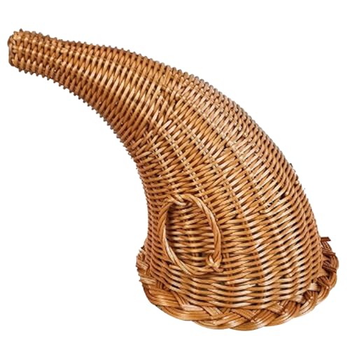 Blogiiup Cornucopia Korb Herzstück, Cornucopia -Korb 11 Zoll Höhe Weihnachtsart Kernstück Hornform Weaventischdekorationen für Herbsternte, Thanksgiving -Tischdekorationen Blogiiup Cornucopia Korb Herzstück, Cornucopia -Korb 11 Zoll Höhe Weihnachtsart Kernstück Hornform Weaventischdekorationen für Herbsternte, Thanksgiving -Tischdekorationen von Blogiiup
