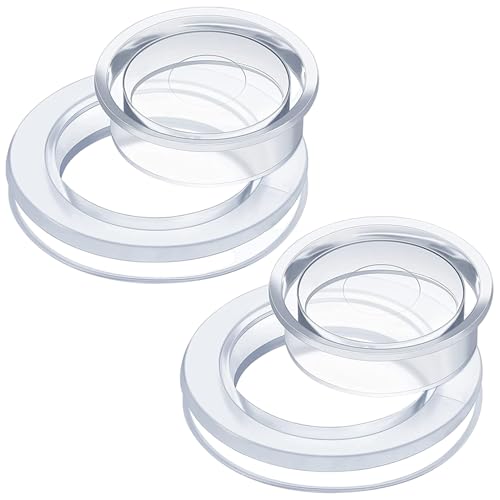 Blogiiup Dachlochring, 2 Zoll Silikon -Terrasse Ersatzteile mit Kappe, transparent von Blogiiup