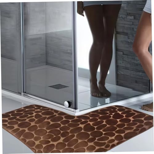 Duschmatte außerhalb der Dusche, Gebogene Matte weich und saugfähiges waschbares Bad für Haus im Innenbad, Bad von Blogiiup