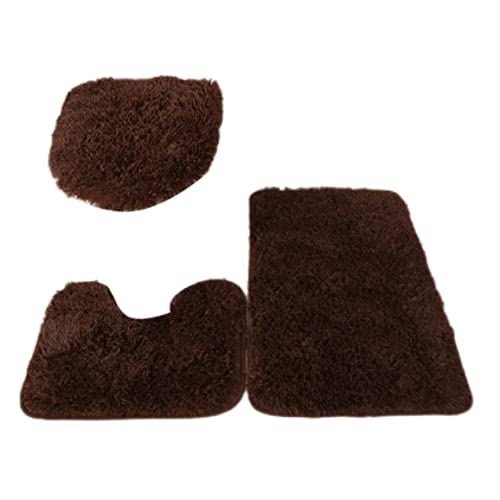 Blogiiup Duschteppich, Badezimmer Teppich Set Bad Teppich Kontur Matte Toilettendeckel Abdeckung Waschbar super weiche Mikrofaser Nicht -Schlupf -Bad Teppiche 3pcs braun, Bodenmatte Blogiiup Duschteppich, Badezimmer Teppich Set Bad Teppich Kontur Matte Toilettendeckel Abdeckung Waschbar super weiche Mikrofaser Nicht -Schlupf -Bad Teppiche 3pcs braun, Bodenmatte von Blogiiup