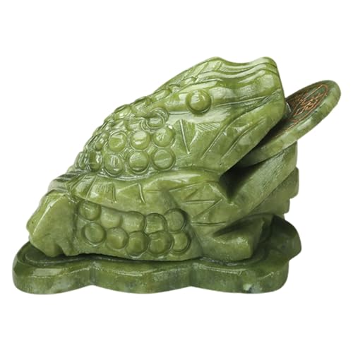 Blogiiup Jade Money Frog, Jade Frog mit Münze in Mund 4 x 3 x 3 DREI -Bein -Geld Natural Feng Shui Sammlerfiguren für die Anziehung des Vermögensbüros Blogiiup Jade Money Frog, Jade Frog mit Münze in Mund 4 x 3 x 3 DREI -Bein -Geld Natural Feng Shui Sammlerfiguren für die Anziehung des Vermögensbüros von Blogiiup