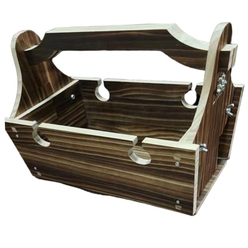 Blogiiup Picknickkorb, 2 in 1 Faltbare hölzerne kleine Picknicktisch, 13x6x9 robuster Outdoor -Obstkäse -Snack -Tablett für Camping oder Geschenk für Familie und Freunde, Kleiner Tisch von Blogiiup