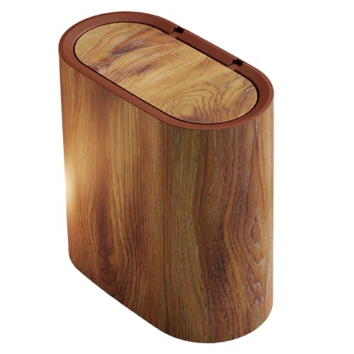 Blogiiup Schlanker Mülleimer, schmaler Badezimmermüll, wasserdichtes und Anti-Odor-Slim mit Deckel, Holzkorn-Plastikmüllkorb für Küche, Schlafzimmer, Büro, 11x11x6in, mit Deckel Blogiiup Schlanker Mülleimer, schmaler Badezimmermüll, wasserdichtes und Anti-Odor-Slim mit Deckel, Holzkorn-Plastikmüllkorb für Küche, Schlafzimmer, Büro, 11x11x6in, mit Deckel von Blogiiup