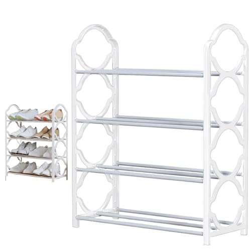 Blogiiup Schuhregal, 4-stufige Schuhregal Minimalistische Regal Abnehmbarer Hochleistungsorganisator Punch-Free Back Rack für Home Road Flur, Weiß, Aufbewahrung, Lagerung Blogiiup Schuhregal, 4-stufige Schuhregal Minimalistische Regal Abnehmbarer Hochleistungsorganisator Punch-Free Back Rack für Home Road Flur, Weiß, Aufbewahrung, Lagerung von Blogiiup