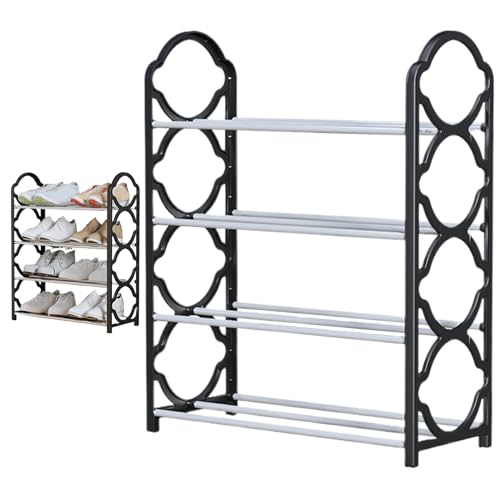 Blogiiup Schuhregal, 4-stufige Schuhregal Minimalistische Regal Abnehmbarer Hochleistungsorganisator Punch-Free-Rack für Haus im Wohnheim, Schwarz, Aufbewahrung, Lagerung Blogiiup Schuhregal, 4-stufige Schuhregal Minimalistische Regal Abnehmbarer Hochleistungsorganisator Punch-Free-Rack für Haus im Wohnheim, Schwarz, Aufbewahrung, Lagerung von Blogiiup