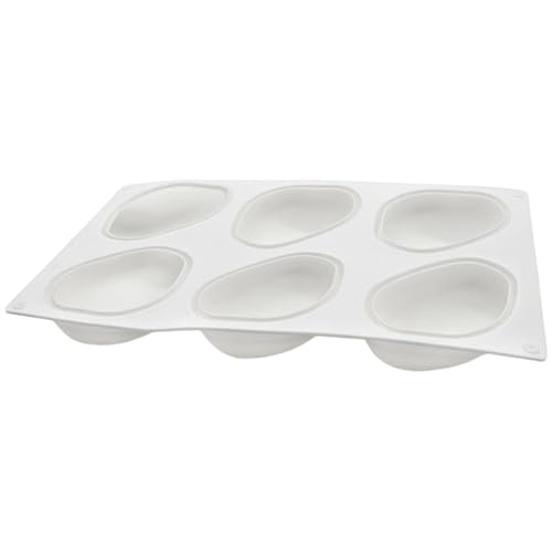 Blogiiup Silikon -Backform, Silikonformen zum Backen, 6 Hohlraum 3d Steinform Mousse Kuchenformen für Mousses Eiscreme -Chiffon -Kuchen, Formen von Blogiiup