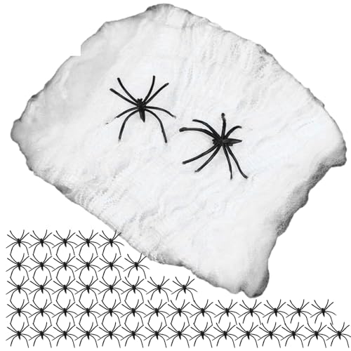 Blogiiup Spinnennetzdekoration, Spinnennetzdekoration 300 m² Halloween Glühen im dunklen Spinnweb mit 50 PCS Absorbieren Sonnenlicht Flexible Form Halloween Dekorationen Blogiiup Spinnennetzdekoration, Spinnennetzdekoration 300 m² Halloween Glühen im dunklen Spinnweb mit 50 PCS Absorbieren Sonnenlicht Flexible Form Halloween Dekorationen von Blogiiup