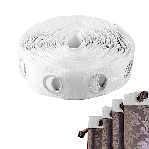 Blogiiup Vorhang-Topband, Vorhangköpfungsband 10 m 60 Löcher 42 mm runde Header Anti-UV-Faltfalt-Polypropylen-Stoff-Tuchs-Grommet für Home Office, Drapery Blogiiup Vorhang-Topband, Vorhangköpfungsband 10 m 60 Löcher 42 mm runde Header Anti-UV-Faltfalt-Polypropylen-Stoff-Tuchs-Grommet für Home Office, Drapery von Blogiiup