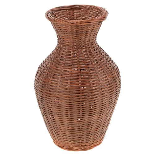 Blogiiup Wicker Vase, Rattan Vase, 7,9 Zoll hohe gewebte Vase, rustikale Weidenvase, dekorative Korbvasen, hohe Weidenvase von Blogiiup