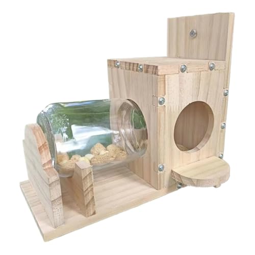 Eichhörnchenhaus, Eichhörnchen -Feeder Holz Eichhörnchen Haus transparente Eichhörnchen -Futterhäuschen für Außengarten Mais Erdnuss Eichhörnchen Feeder, Eichhörnchen -Futterhäuschen für draußen von Blogiiup