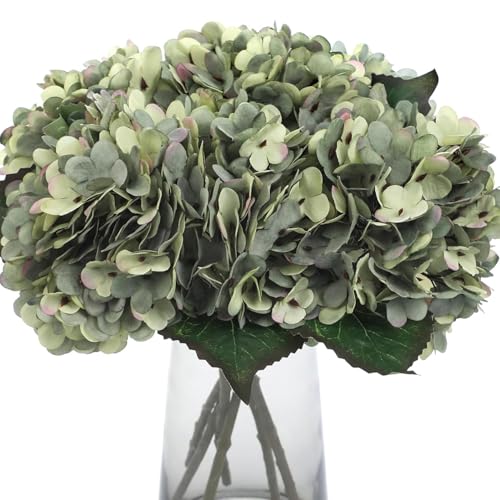 Faux Hortensie Blumen, Hortensie künstliche Blüten 6pcs 13 Zoll lebensechter grünes gefälschtes Hortensien Langer Stamm Seide für die Anordnung Faux Hortensie Blumen, Hortensie künstliche Blüten 6pcs 13 Zoll lebensechter grünes gefälschtes Hortensien Langer Stamm Seide für die Anordnung von Blogiiup