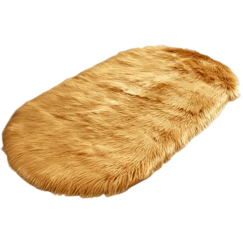 Goldene Teppiche für Schlafzimmer, Schlafzimmer Teppich weicher und komfortabler goldener Teppich 19.7x31, 5 Zoll Teppiche für waschbare nicht rutschfeste kleine Flausche für Küchen Wohnzimmer Kinderz von Blogiiup
