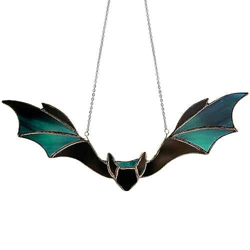 Goth Fledermäuse Buntglas Fensterbehang Ornamente Halloween Fledermaus Buntglas Sonnenfänger Fensterbehang Acryl Wandkunst Sonnenfänger Dekor Acryl Fledermaus Wandbehang Fledermaus Sonnenfänger von Blogiiup