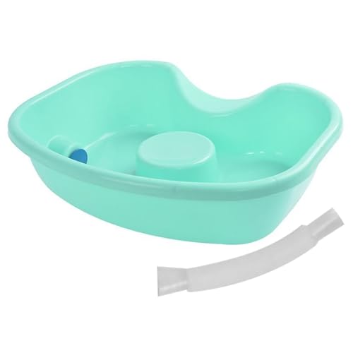 Haarwaschbecken für bettlägerig 18.1 x 13,6 x 4,7 Zoll tragbares Shampoo -Becken mit einversteifbar von Blogiiup