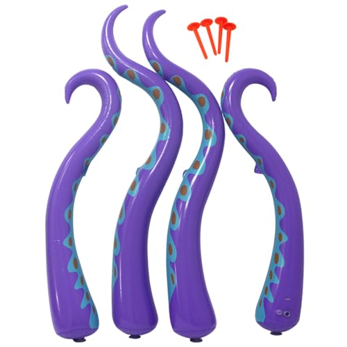 Halloween -Schlauchboote, 4PCS Halloween Schlauchboote Realistische Riese aufblasbare Tintenfisch -Tentakel Blow Kostüm Dekoration für Garten Rasengarten Fenster im Freien, Dekorationen, Dekorationen von Blogiiup