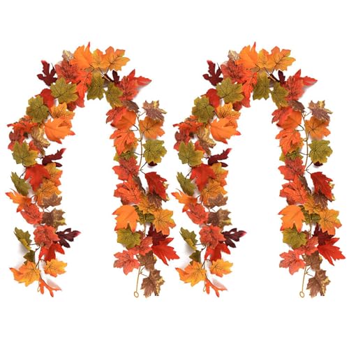 Herbstblattgirlande, 2pcs Maple Blattgirland Herbstblattgirlande, 2pcs Maple Blattgirland von Blogiiup